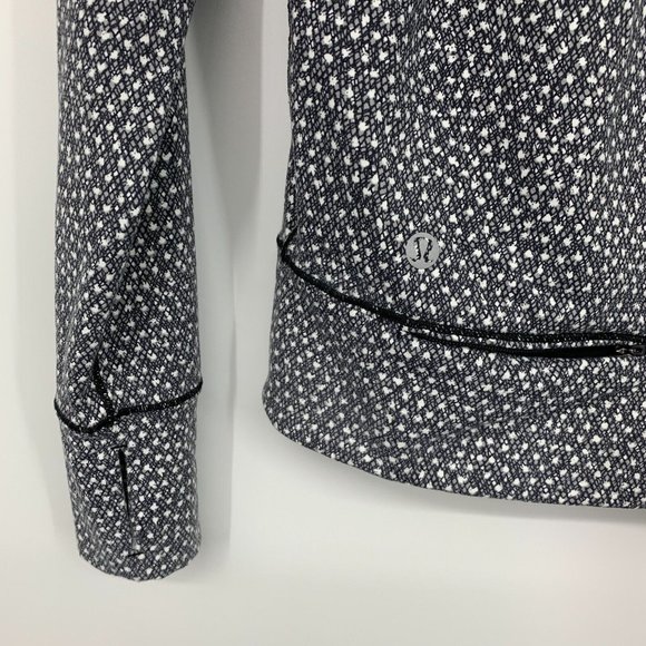 Lululemon Top Rush Hour Long Sleeve Frozen Fizz Floral Black - Picture 7 of 9